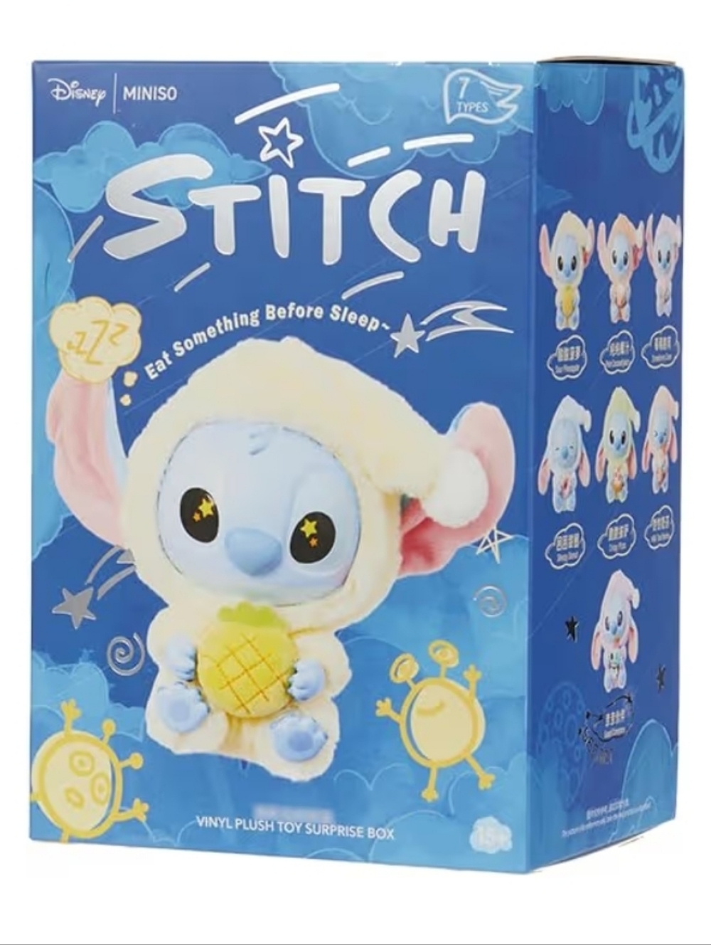 MINISO x Disney Stitch Eat Something Before Sleep Collection Vinyl Plush Toy